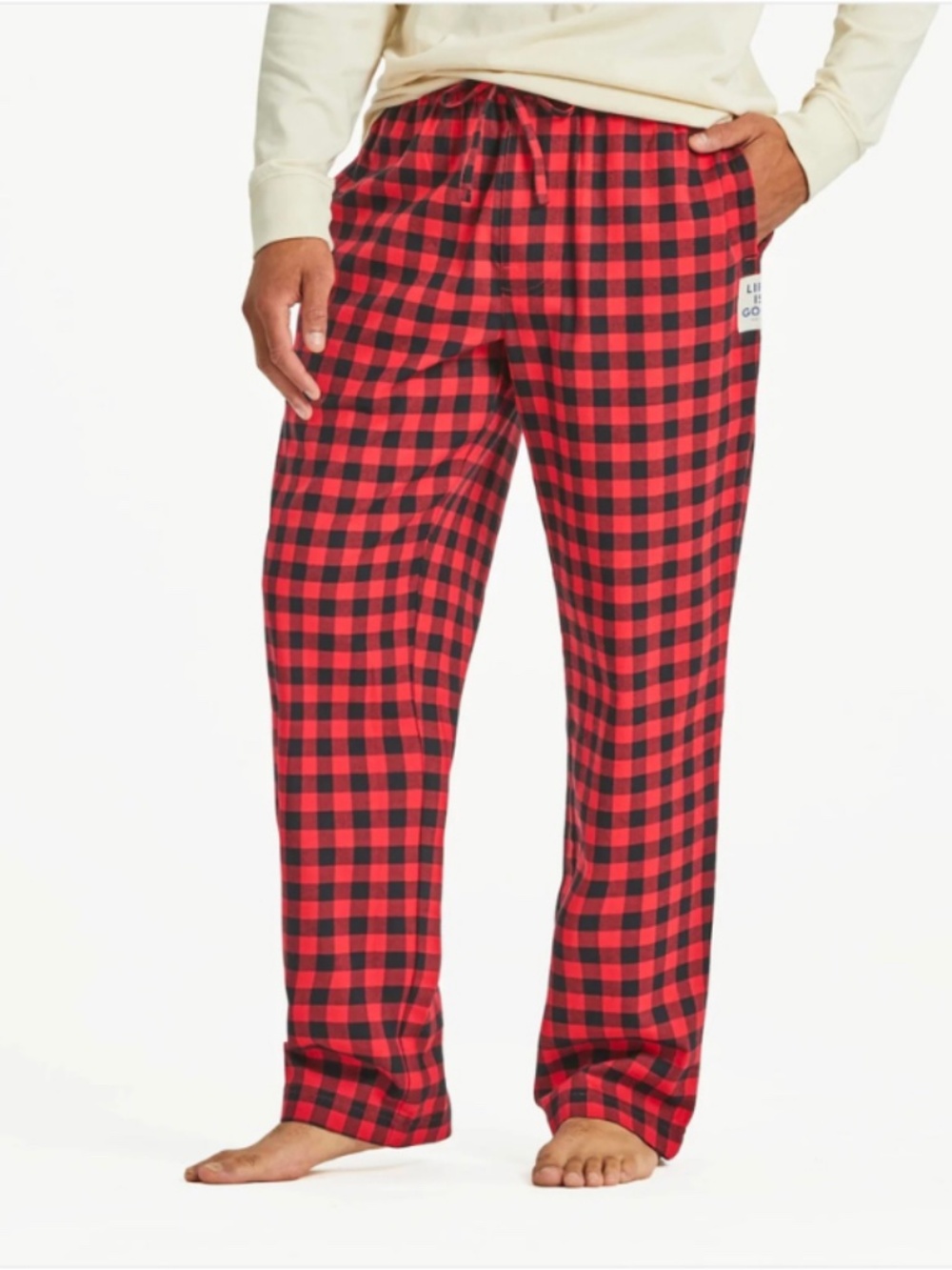 Life Is Good-Men's Buffalo Check Pattern Classic Sleep Pant
